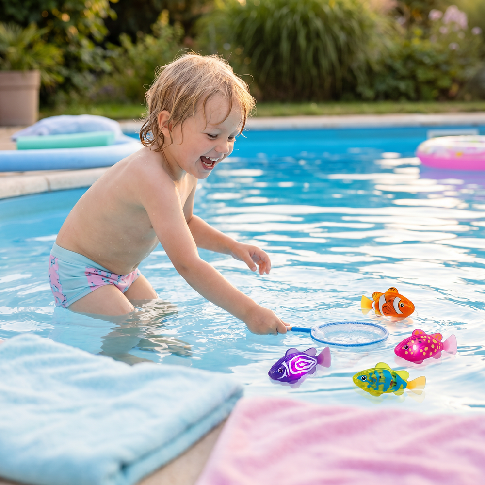 Kletshuts™ FloatingFish: Interactieve Glim-In-Water Drijvende Vissentoys Voor In Bad