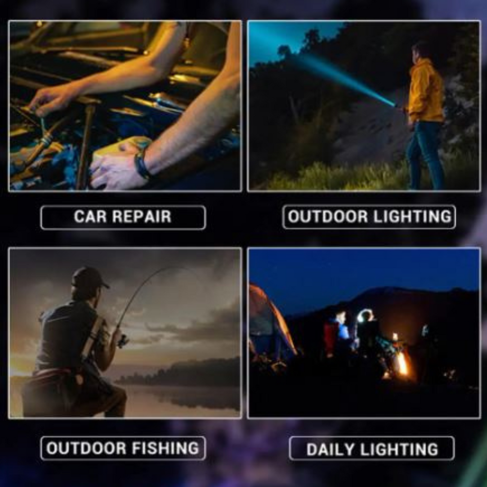 SuperFlashlight 1+1 GRATIS- Multifunctionele Oplaadbare Zaklamp