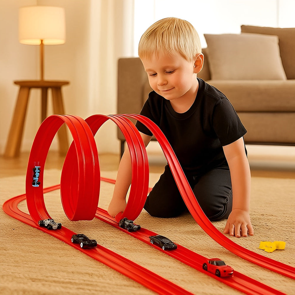 Kletshuts™ FlexibleRacer: Creatieve Bouwbare DIY Flexibele Racebaan Set
