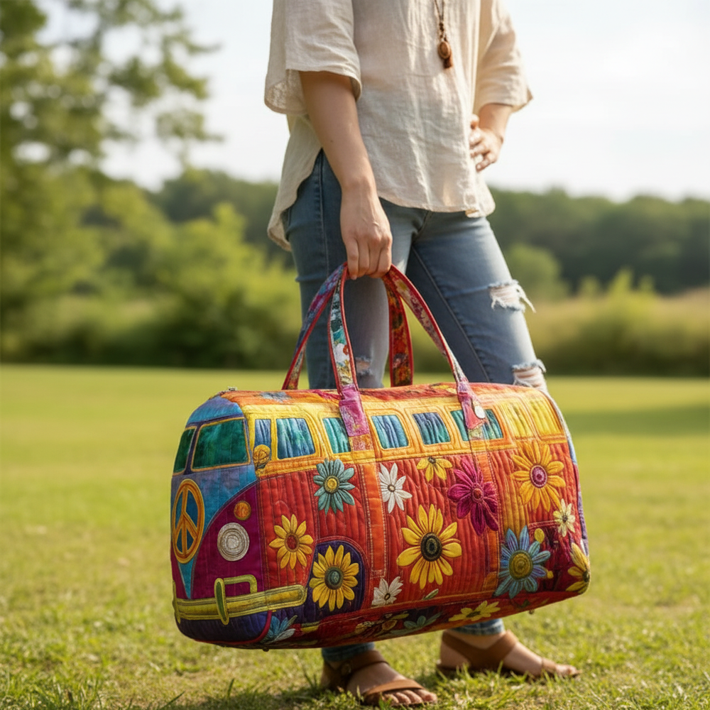 Icone™ DuffleBag: Levendige Hippie Stijl Multifunctionele Reis Duffel Tas