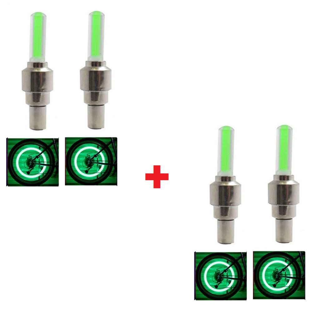 Ledsen™ ValveLights 1+1 GRATIS: LED Band Ventiel Doppen Nacht Ritten Wiel Lichten