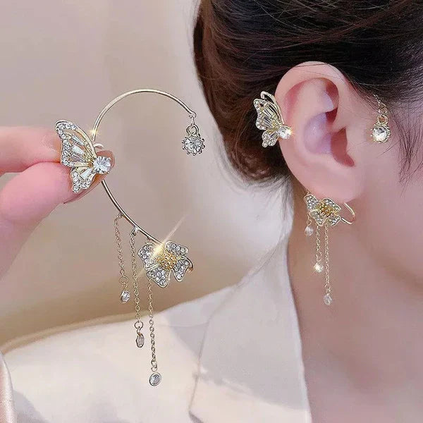 Jewelance™ EarCuffs 1+1 GRATIS: Luxe Mode Vlinder Zirkoon Kwast Oor Manchetten