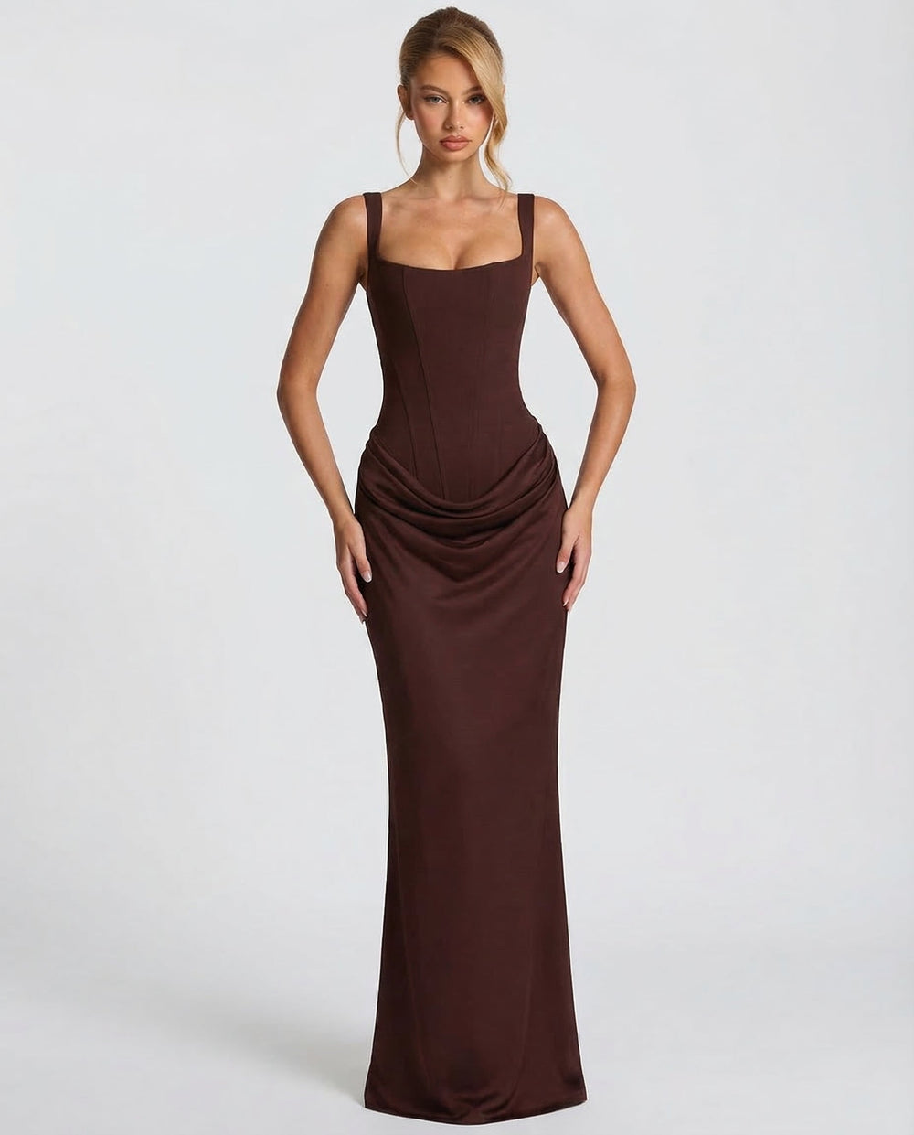 Icone™ LongGown: Sexy Elegante Klassieke Uurglas Pasvorm Lange Gown Jurk