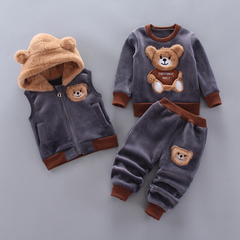 Kletshuts™ BabySet: Drie-Delige Coördinaten Teddybeer Baby Set