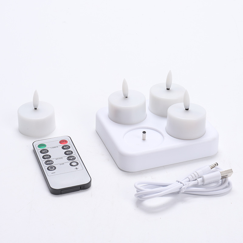 Ledsen™ CozyCandles: Oplaadbare 3D Draagbare LED Thee Gezellige Kaars Lichten
