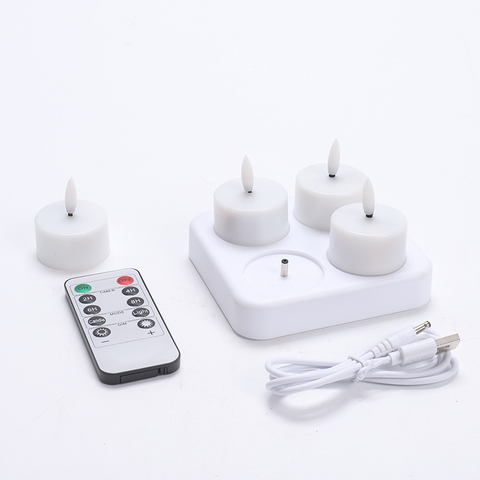 Ledsen™ CozyCandles: Oplaadbare 3D Draagbare LED Thee Gezellige Kaars Lichten