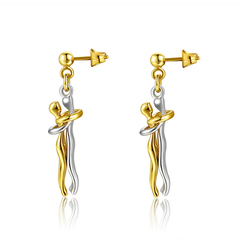 Jewelance™ LoversEarrings 1+1 GRATIS: Elegant Liefdesverwanten Omhelzing Ontwerp Mode Oorbellen