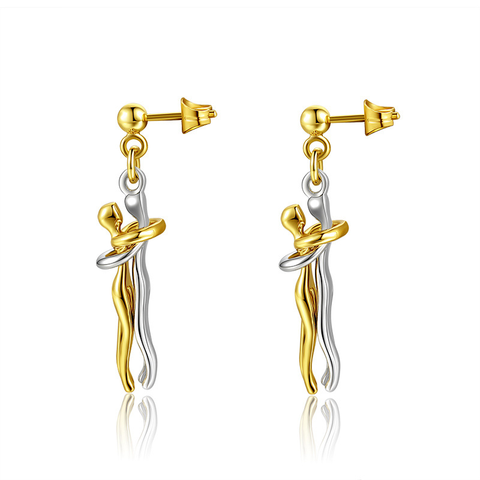 Jewelance™ LoversEarrings 1+1 GRATIS: Elegant Liefdesverwanten Omhelzing Ontwerp Mode Oorbellen
