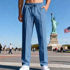 Icone™ ComfortPants: Heren Relaxed Fit Tailleband Casual Reis En Loungebroeken