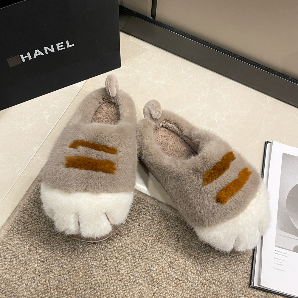 Happy™ PawSlippers: Comfortabele Pluche Slippers Geïnspireerd Door Kattenpootjes