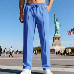Icone™ ComfortPants: Heren Relaxed Fit Tailleband Casual Reis En Loungebroeken