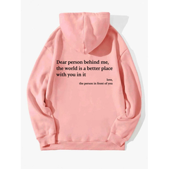 Icone™ DearHoodie: Hoodie Met Voor En Achterkant Opdruk Bericht
