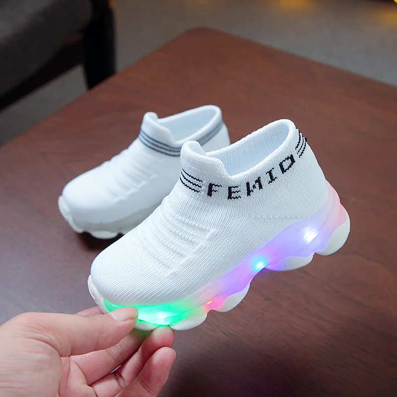 Kletshuts™ GlowShoes: Licht Omhoog Kinderen Sneakers Kleurrijk Knipperend Slip On Schoenen