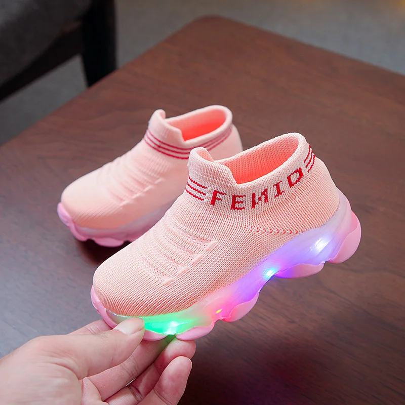 Kletshuts™ GlowShoes: Licht Omhoog Kinderen Sneakers Kleurrijk Knipperend Slip On Schoenen