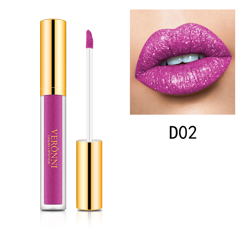 GlitterLipstick 1+1 GRATIS: Langdurige Lichtgewicht Glanzende Shimmer Vloeibare Glitter Lippenstift