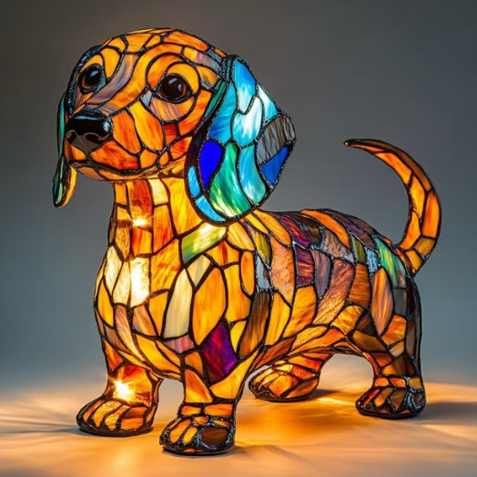 Ledsen™ DogLamp: Moderne Artistieke Bevlekken Omgeving Hondenlamp