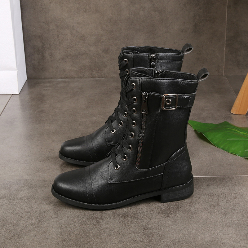 Happy™ ClassicBoots: Vintage Ronde Neus Zijrits Enkel Klassiek Laarzen