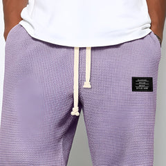 Icone™ WafflePants: Getextureerde Ontspannen Comfortabele Rechte-Pijpen Casual Wafel Broek