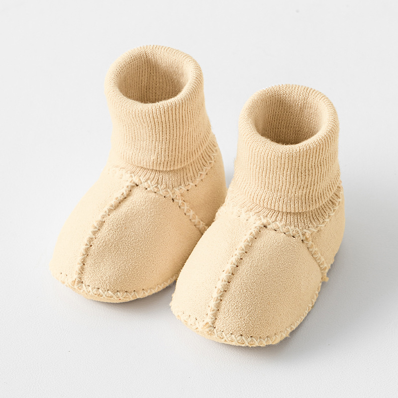 Happy™ InfantSocks 1+1 GRATIS: Elegante Warme Suède Wieg-Veilige Zuigeling Sokken