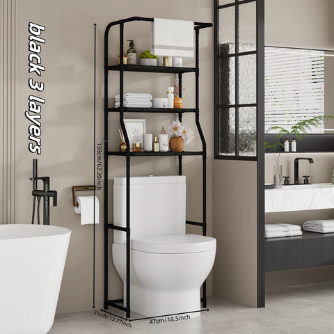 GlideHold® BathroomShelf: Stijlvolle Minimalistische 3-Laagse Badkamerplank