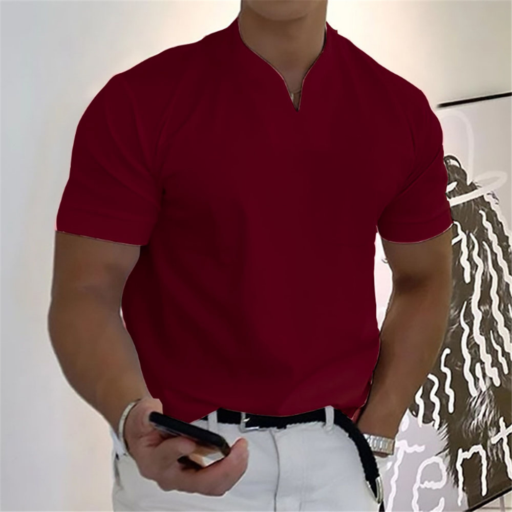Icone™ MensShirt: Korte Mouw V-Hals Ontwerp Heren T-shirt