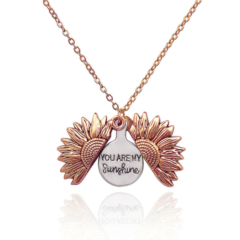 Jewelance™ SunflowerNecklace: "Jij Bent Mijn Zonnestraal" Zonnebloem Bedeltje Ketting
