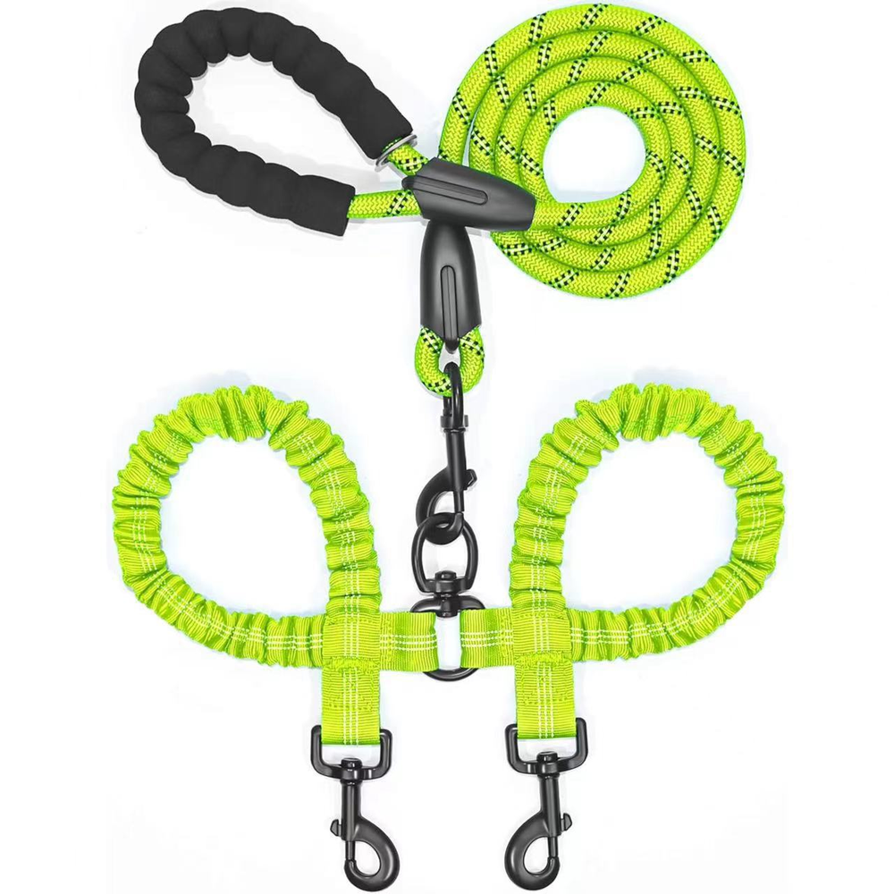 DogFri™ DogLeash: Nee Knoopvrij 360° Wervel Dubbel Wandel Hondenriem
