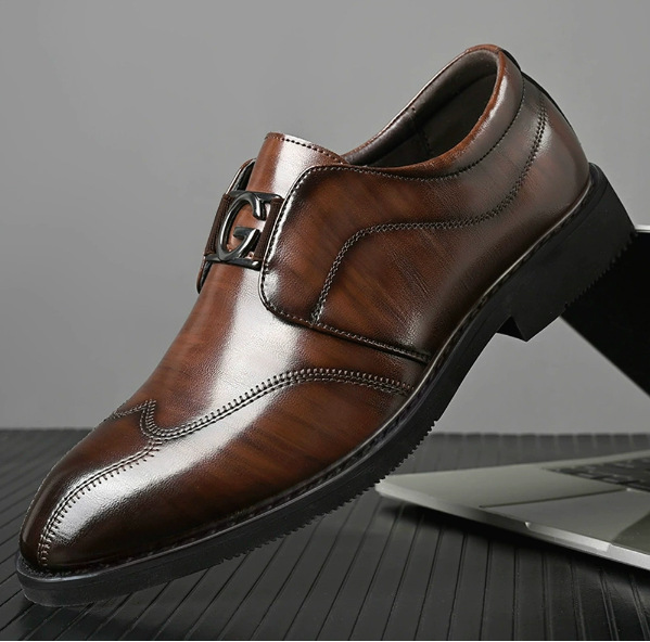 Happy™ ClassyShoes: Luxe Heren Leer Formeel Puntig Stijlvol Schoenen