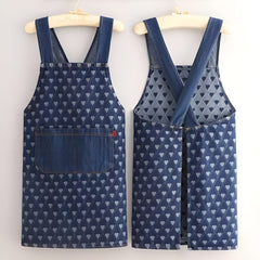 Icone™ DenimApron: Stijlvol Comfortabel Cross-Back Denim Schort