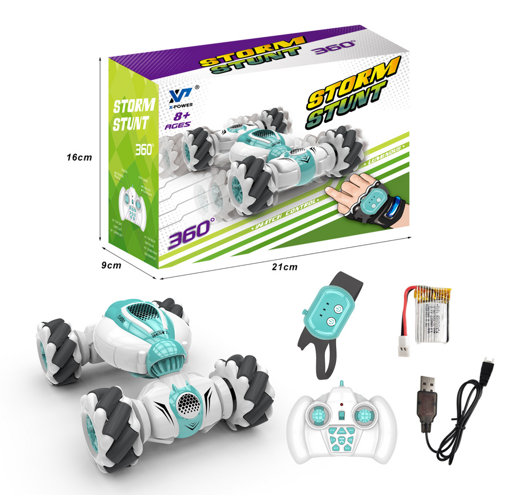 Kletshuts™ SpinningCar: 4WD Terrein-Bestendige Dubbele Controle Modus Stunt Draaiende Auto