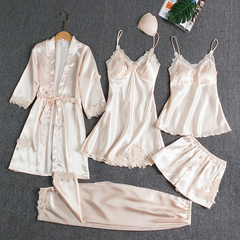 Icone™ NightwearSet: Vrouwen Stijlvolle 5-Delige Comfortabele Nachtkleding Set