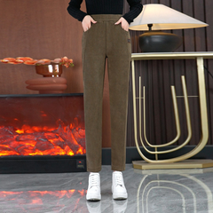 Icone™ WarmTrousers: Vrouwen Stijlvolle Hoge Taille Slanke Pasvorm Warme Broek
