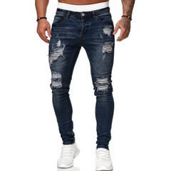 Icone™ RippedJeans: Mannen Stijlvolle Mager Gescheurd Jeans