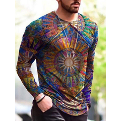 Icone™ SunsetShirt: Stijlvol Toevallig Langsleeve Levendig Zonsopgang Overhemd