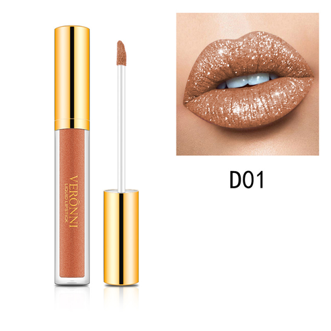 GlitterLipstick 1+1 GRATIS: Langdurige Lichtgewicht Glanzende Shimmer Vloeibare Glitter Lippenstift