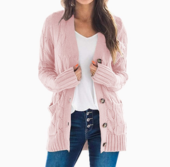 Icone™ KnittedCardigan: Dames Gezellig Lang Gebreid Vest