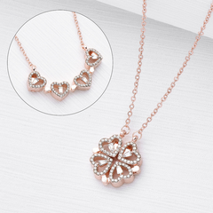 Jewelance™ CloverNecklace 1+1 GRATIS: Stijlvolle Twee-Stijl Magnetische Hart Klaver Ketting