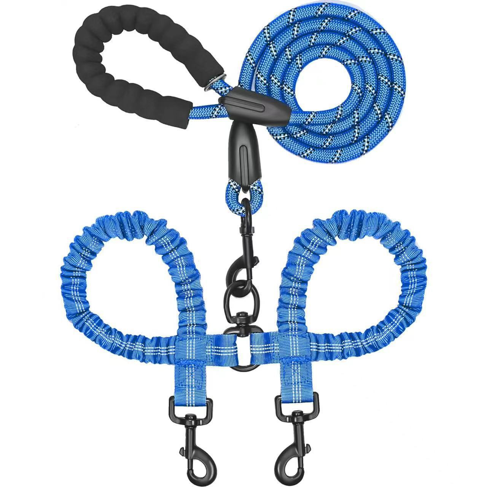 DogFri™ DogLeash: Nee Knoopvrij 360° Wervel Dubbel Wandel Hondenriem