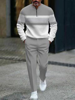 Icone™ GraphicSet: Mannen Toevallig Sportkleding Grafisch Afdrukken Trui En Broek Set