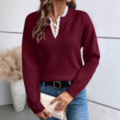 Icone™ SoftSweater: Elegante V-Hals Veelzijdige Meerkleurige Zachte Sweater Top