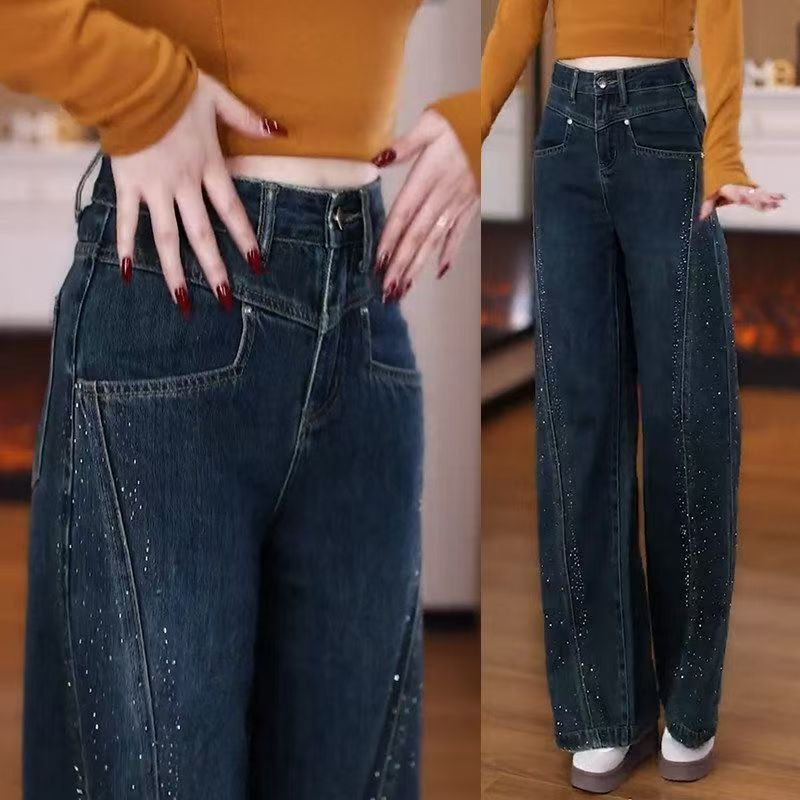 Icone™ GlitterPants: Veelzijdige Mode Denim Glitter Broek Voor Elke Dag