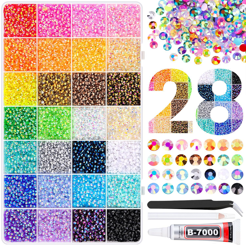 Kletshuts™ FlatRhinestones: Levendige Creatieve DIY Hars Platte Rhinestones