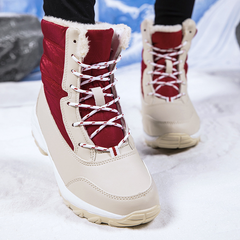 Happy™ ComfyBoots: Dames Chunky Platform Veterschoenen Hoge-Snee Comfy Laarzen