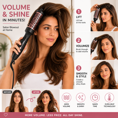 Rose® HairBrush: Multi-Styling Haar Volume Glans Borstel