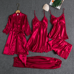 Icone™ NightwearSet: Vrouwen Stijlvolle 5-Delige Comfortabele Nachtkleding Set