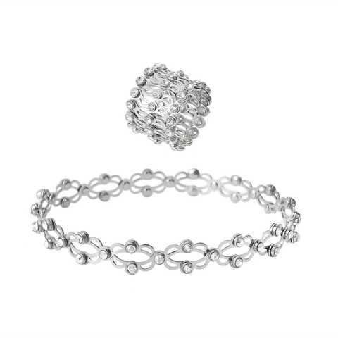 Jewelance™ FlexRing 1+1 GRATIS: Elegante Ontwerp Stijlvolle Flexibele Sieradenring Armband