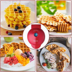 Globetrek° WaffleMaker: Snelle En Gemakkelijke Ontbijt Mini Wafel Maker Machine