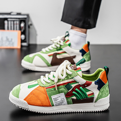 Happy™ PatchworkShoes: Mannen Stijlvolle Straatkleding Lapwerk Schoenen