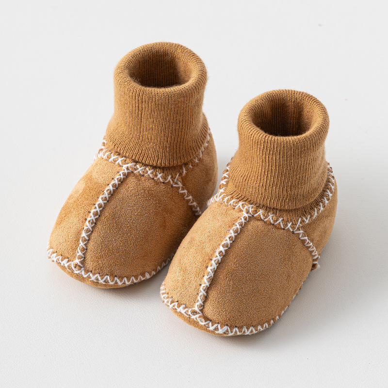 Happy™ InfantSocks 1+1 GRATIS: Elegante Warme Suède Wieg-Veilige Zuigeling Sokken