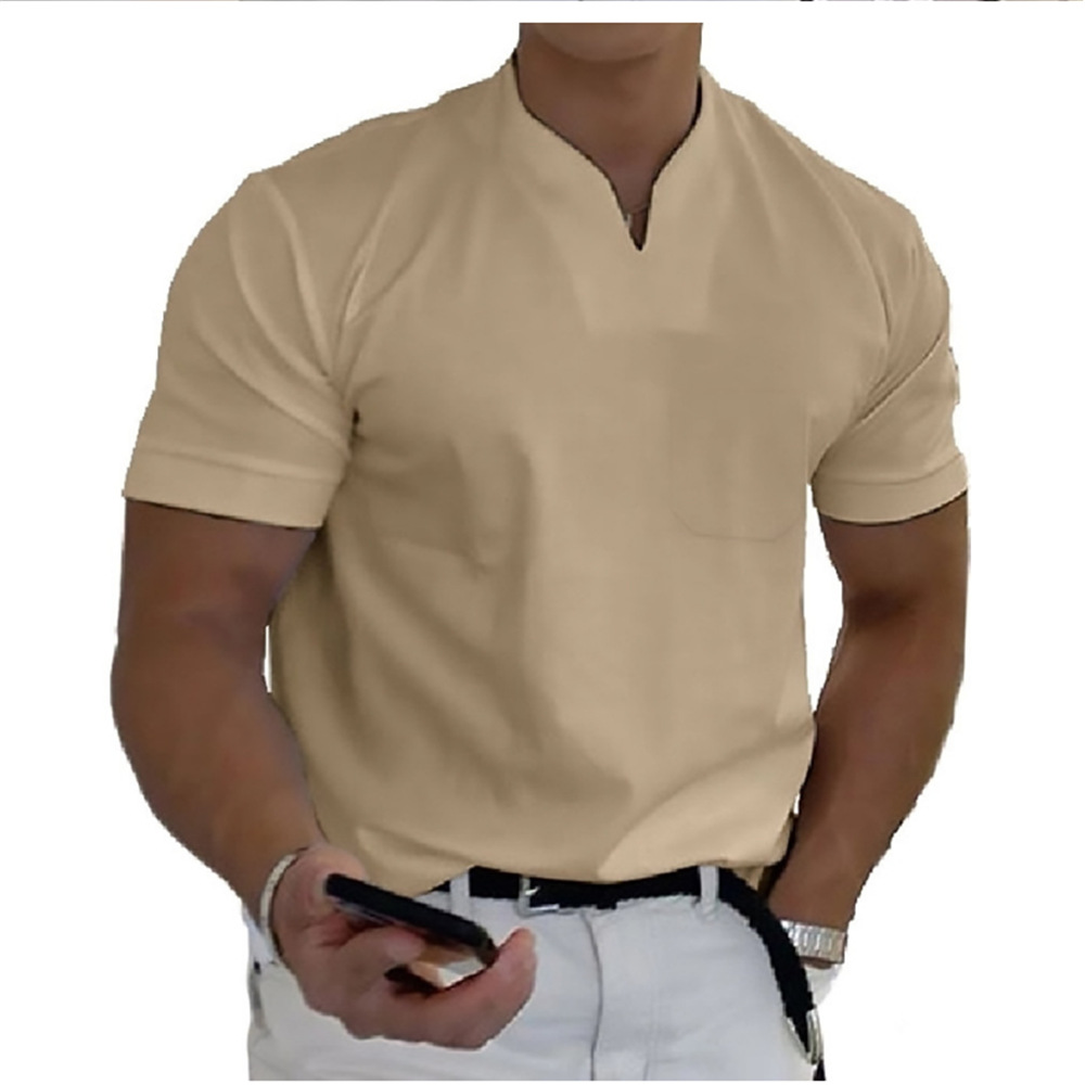 Icone™ MensShirt: Korte Mouw V-Hals Ontwerp Heren T-shirt